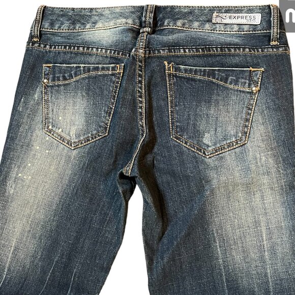 Women's Express Jeans Barely Boot Stella Regular Fit Low Rise, Size 2S - Picture 3 of 7